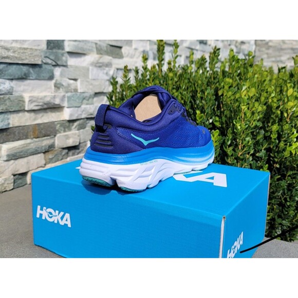 Hoka One Bondi 8 Bellwether Blue Athletic Running Sneakers Men’s Size 10D NEW - Picture 3 of 5